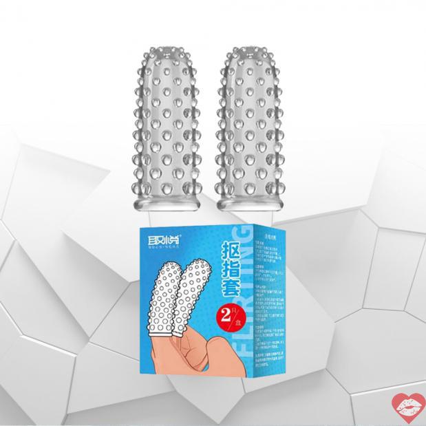 Bao cao su 2 ngón tay dài Aichao - Gai nổi lớn - Hộp 2 cái