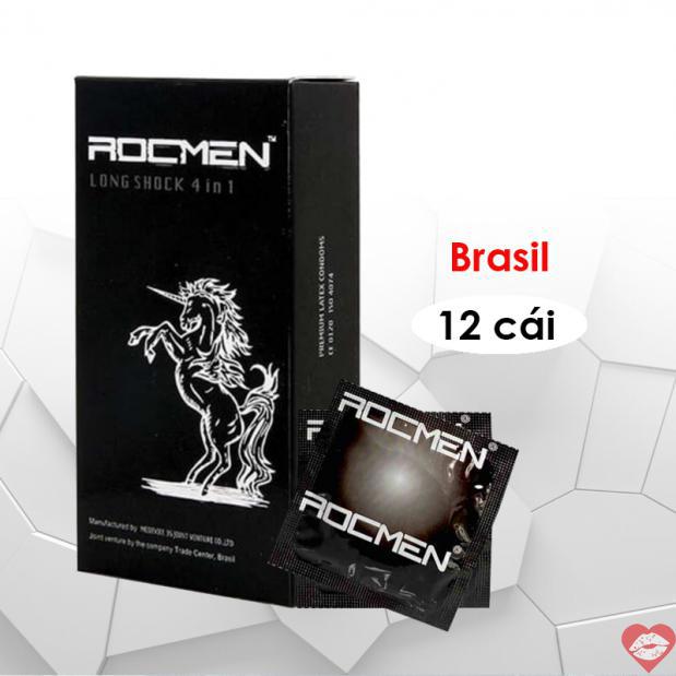 Bao cao su Rocmen Long Shock - Kéo dài thời gian - Hộp 12 cái