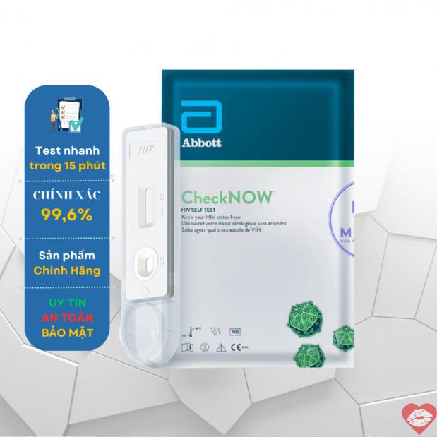 Bộ que kit test CheckNow Abbott Hoa Kỳ xét nghiệm HIV chính xác tại nhà