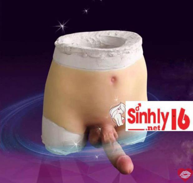 Quần Da Siêu Mềm Gắn Dương Vật Giả Như Thật DV65X