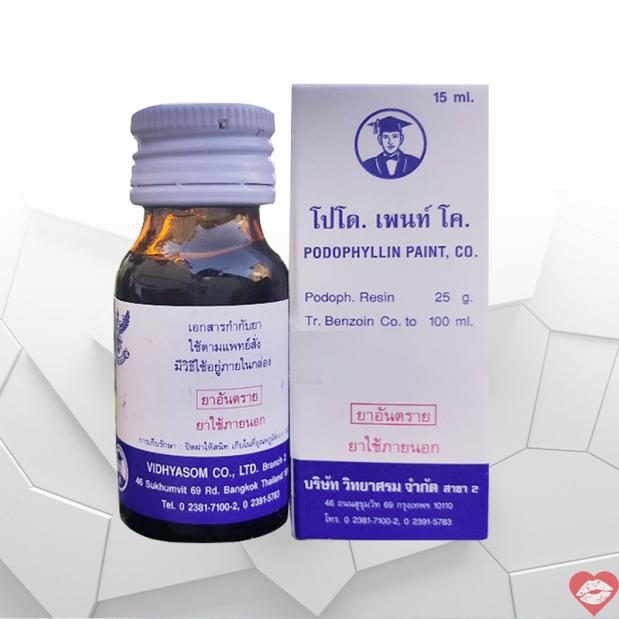 Thuốc Podophyllin 25 Thái Lan chữa trị sùi mào gà tại nhà cho nam nữ